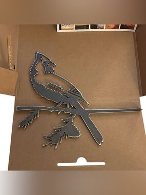 Metal Weatherproof Corten Steel Garden Cardinal